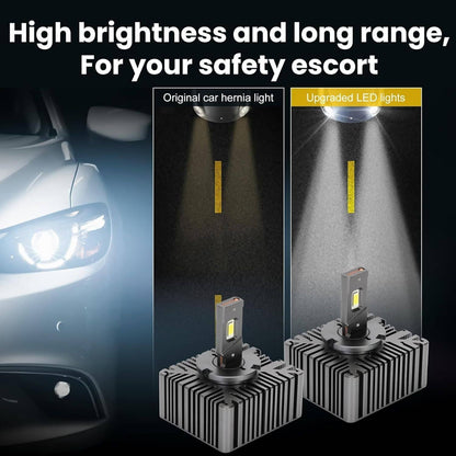 Solidspare 2Pcs LED Headlight Bulbs Hi-Lo D5S For 2016-18 Chevy Silverado 1500 Replace HID