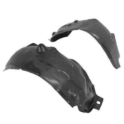 Solid Spare Front Inner Fender Liner Set PE Black For Ford F-250/F-350 Super Duty 2011-2016