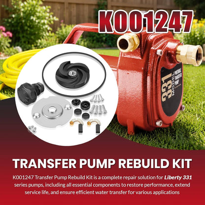 Solidspare K001247 Transfer Pump Rebuild Kit for Liberty 331 Series 331-B10, 331-B18