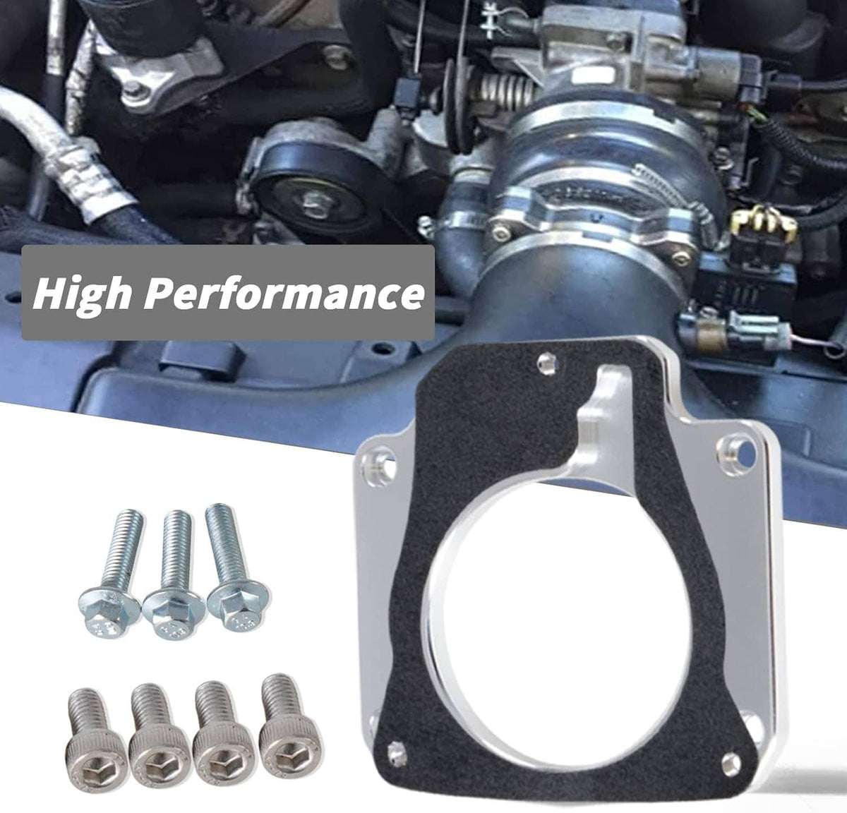 Solidspare Billet Throttle Body Adapter 4 Bolt Intake to 3 Bolt For LS2 LH6 L92 L76 LY2 LY5