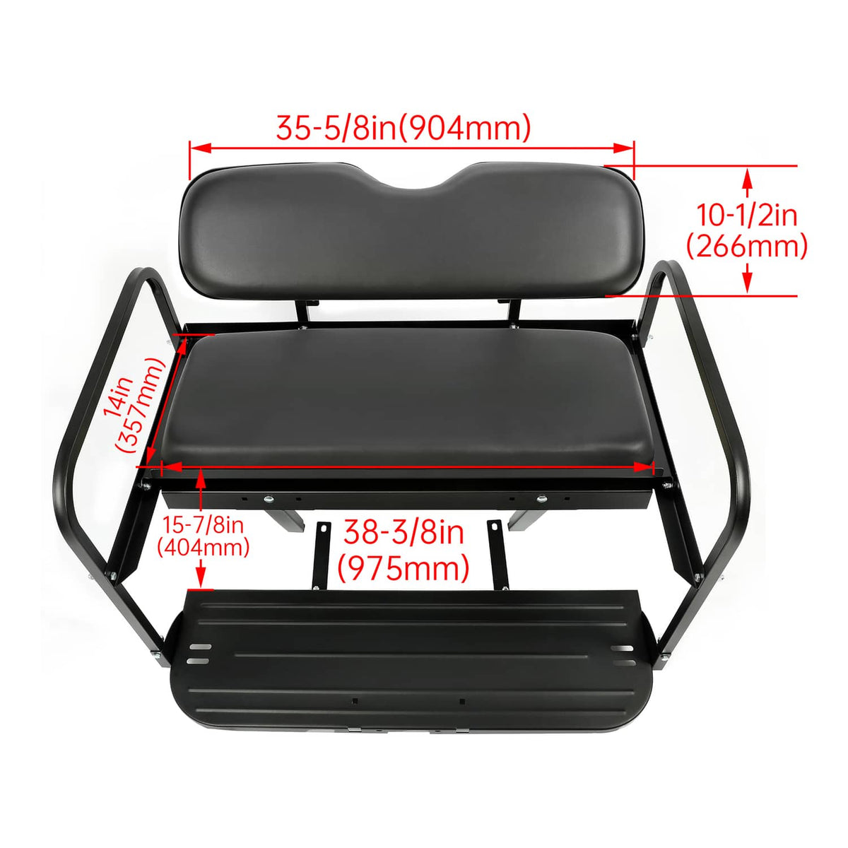 Solidspare Flip Rear Back Seat Kit Cushion For Yamaha Drive G29 2007-2016 Golf Cart