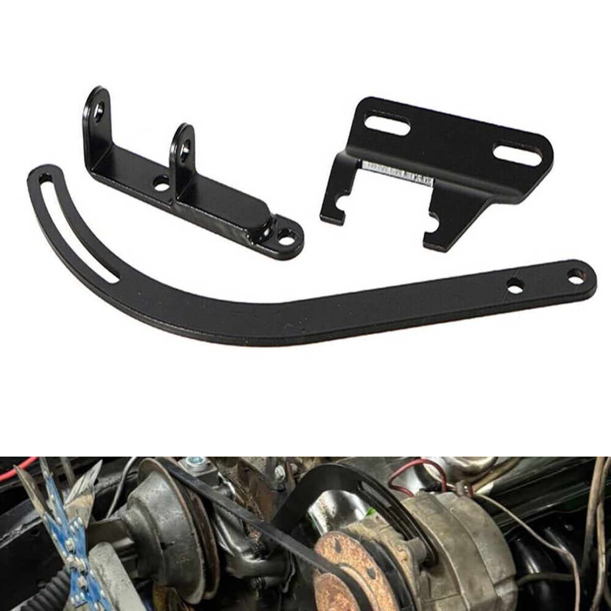 Solidspare Short Water Pump Small Block Alternator Bracket For Chevy SWP SBC 283 305 327