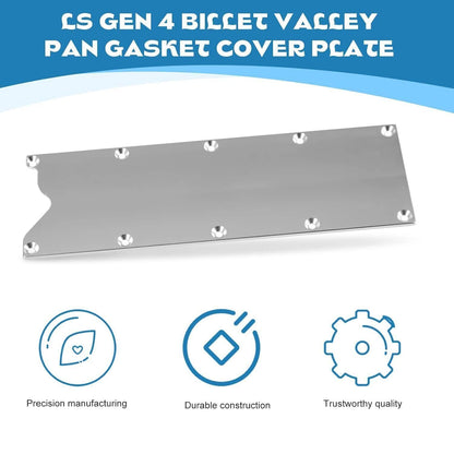 Solidspare Billet Knock Sensor Delete LSX LS1 For LS Gen 3 VALLEY PAN Cover & GASKET Plate