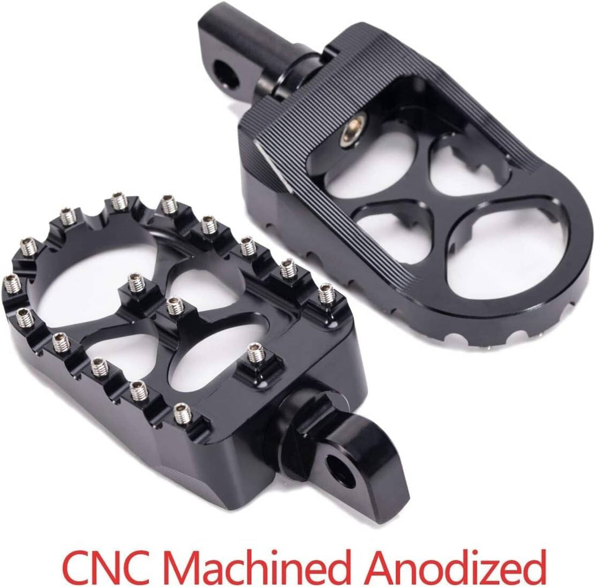 Solid Spare CNC Wide Fat Foot Pegs MX Style Footpegs Fit For Harley Dyna Sportster Bobber
