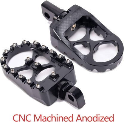 Solid Spare CNC Wide Fat Foot Pegs MX Style Footpegs Fit For Harley Dyna Sportster Bobber