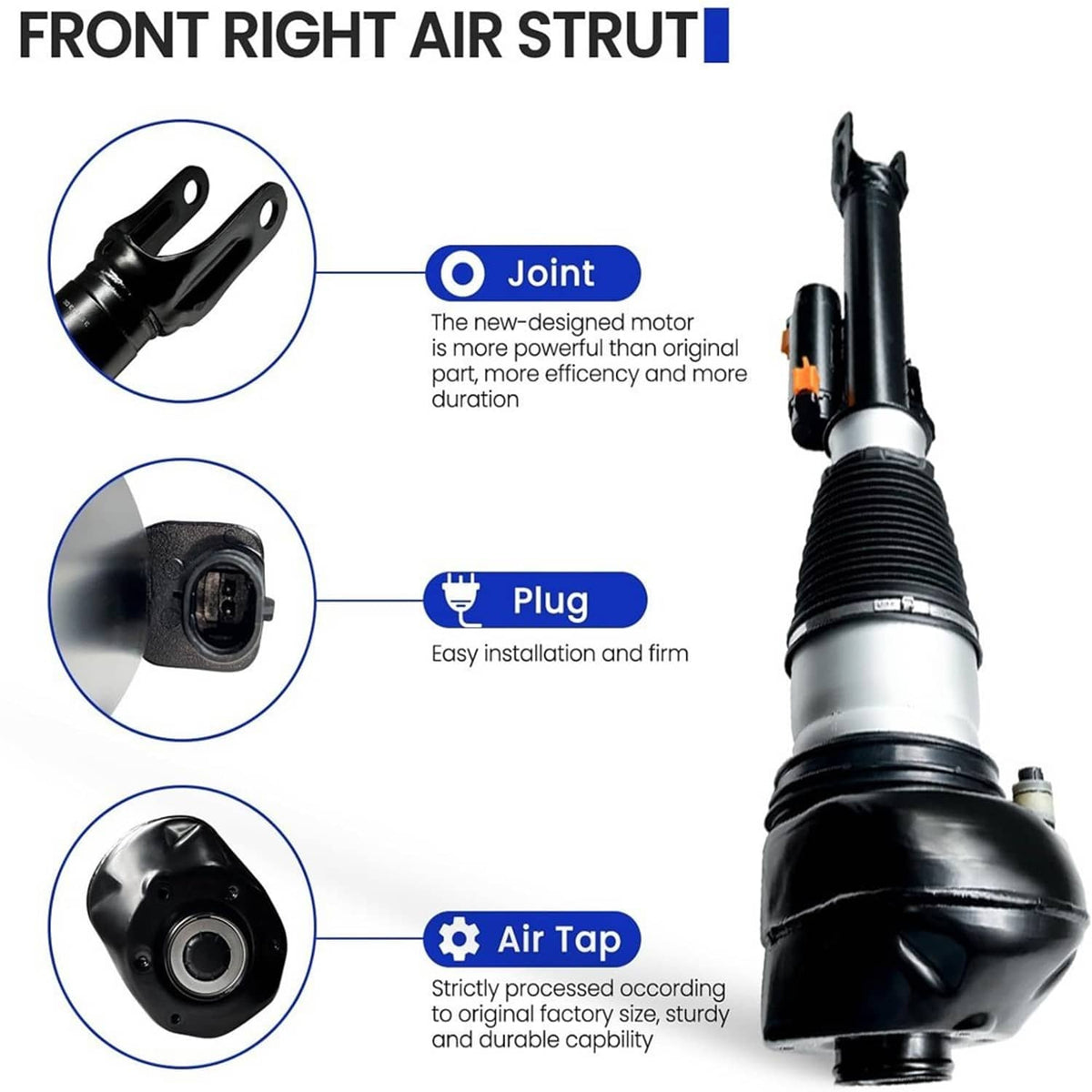 Solidspare Front Right Air Suspension Shock Strut For 2016-2022 BMW 37106877554 37106874588