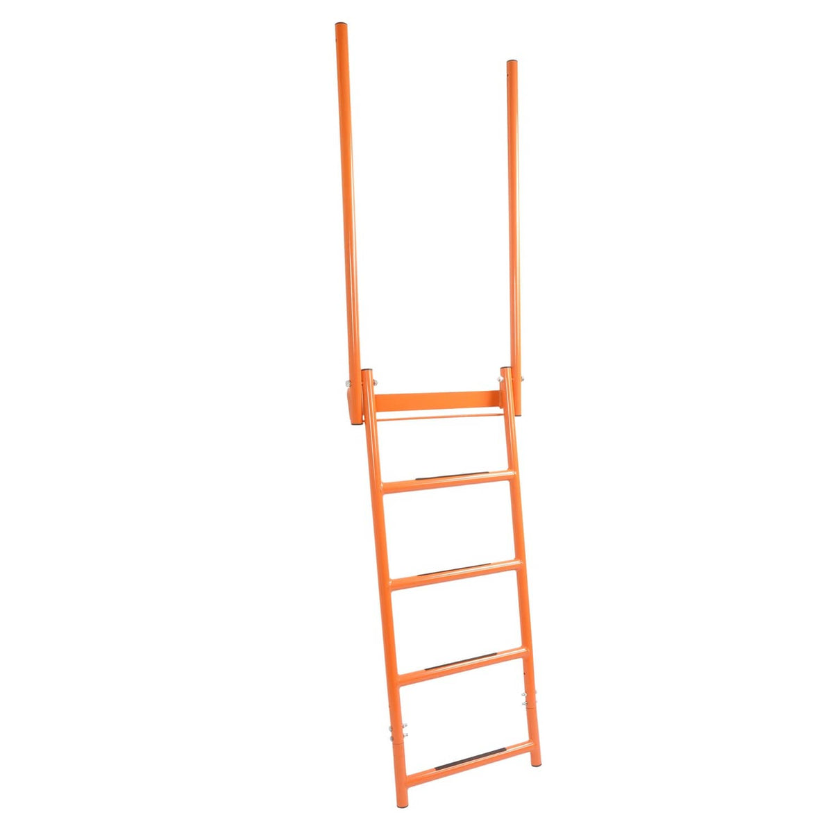 Solid Spare Flatbed Trailer Access Ladder Orange 5 Step For 48 Inch Rail Mount Powder Coated