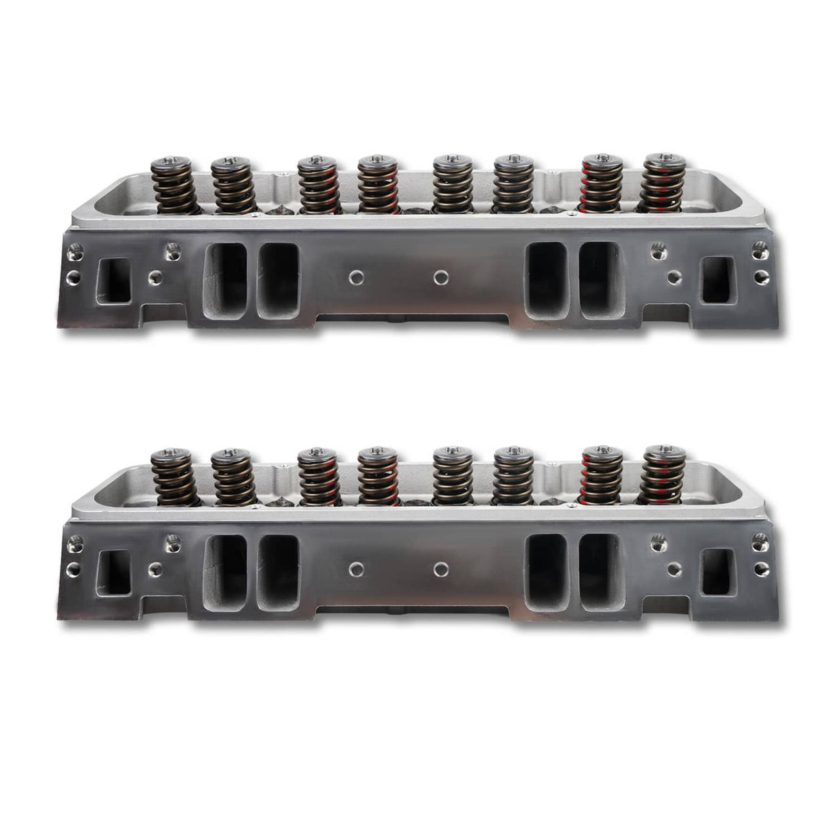 Solidspare 2x Aluminum Cylinder Heads Fit For SBC Chevy 350 190cc 64cc 2.02/1.60 Angle New
