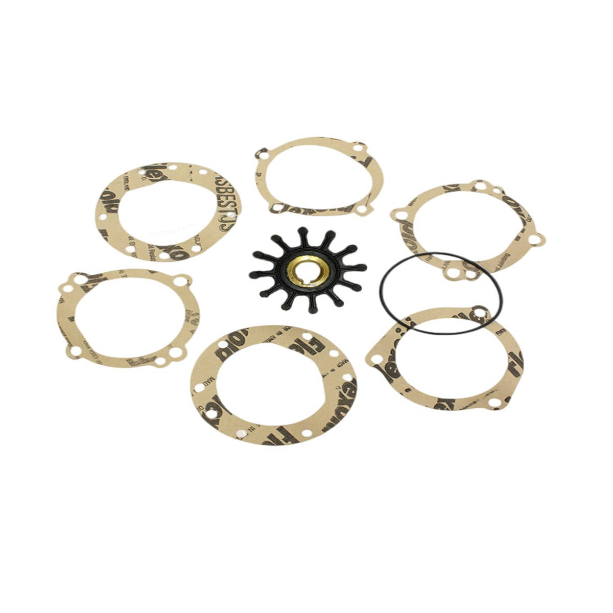 Solid Spare Raw Sea Water Pump Impeller Kit For Sherwood 10615K VOLVO 835874 Oberdorfer 8922