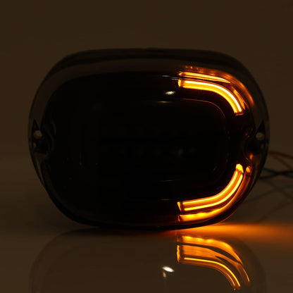 Solidspare Smoked Motorcycle Rear Taillight with Turn Signals Fit For Harley Softai Softail