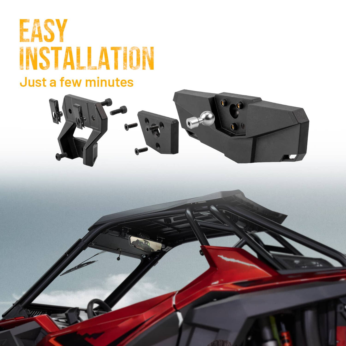 Solidspare UTV Rear View Center Mirror For Polaris RZR PRO XP / PRO R 2020-2025 2023 2024