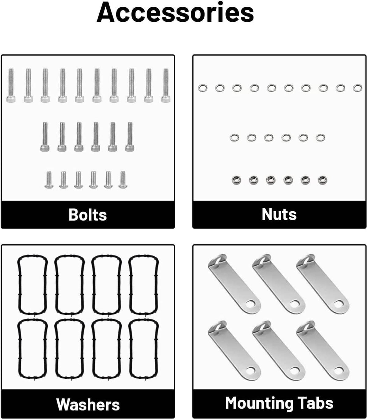 Solidspare Black Billet Fuel Rail Kit Intake Manifold & Hardware for LS LS1 LS2 LS3 LS6 New