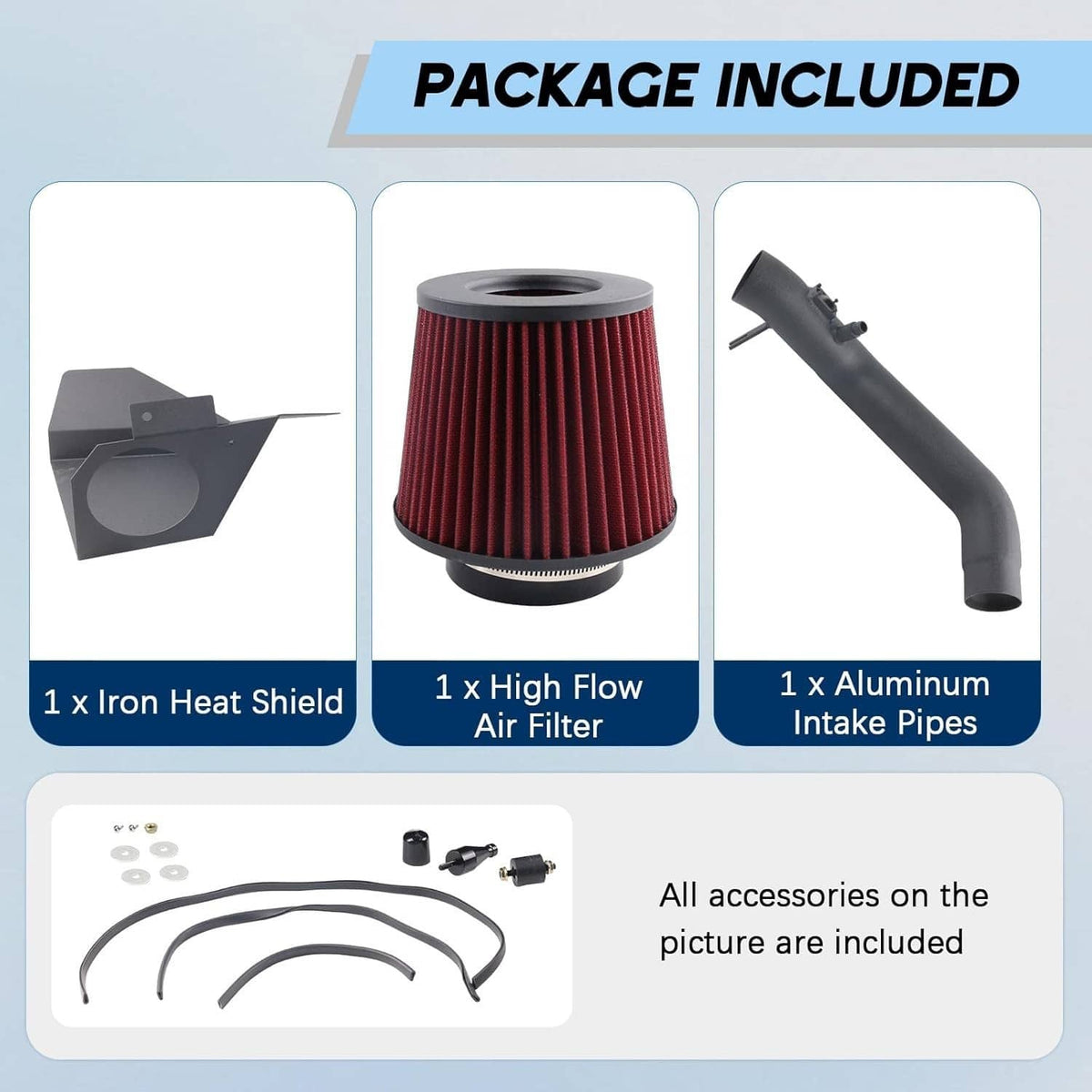 Solidspare Cold Air Intake System For 12-15 BMW 335i/14-16 435i M235i /16 M2 N55 3.0L Turbo