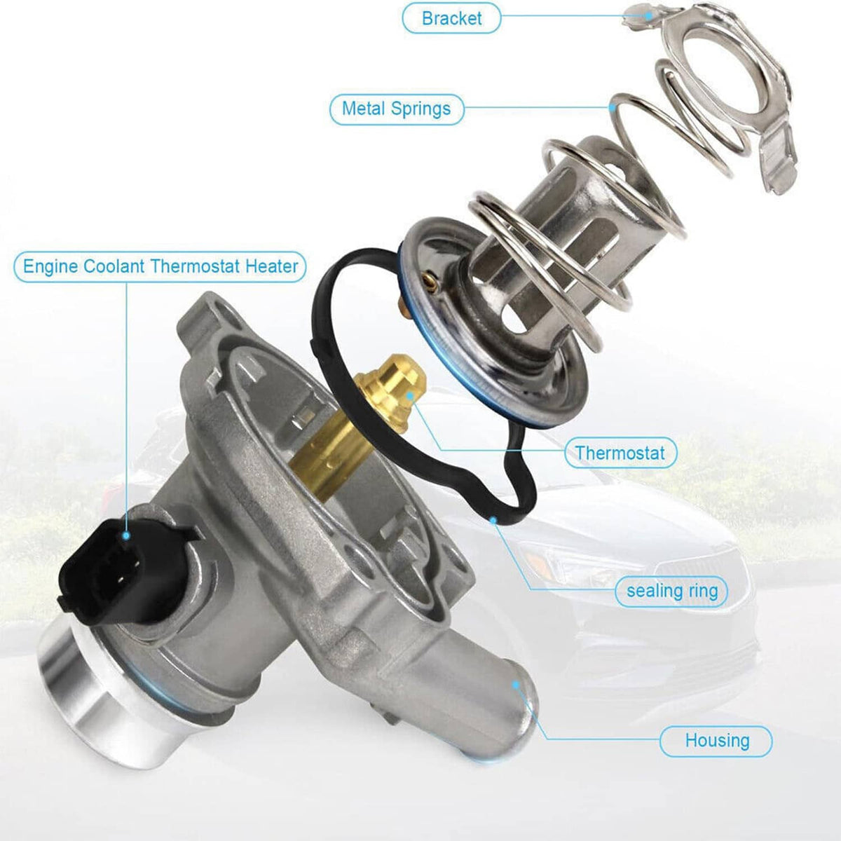 Solidspare Upgrade Thermostat Housing Assembly for Buick Encore Chevy Cruze Sonic Trax 1.4L