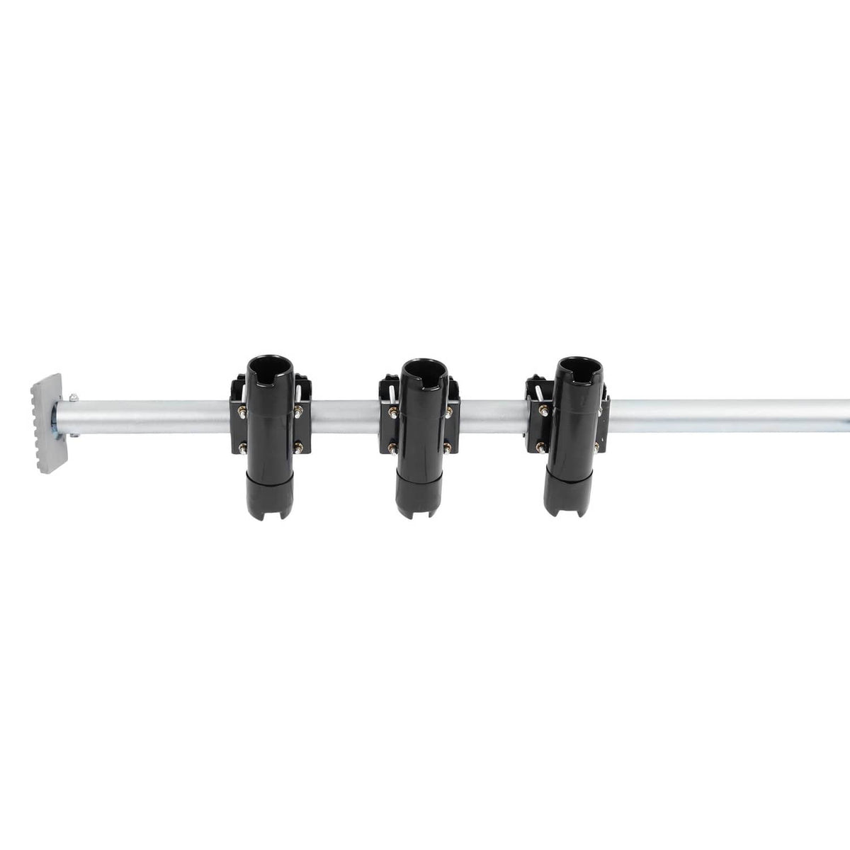 Solid Spare Truck Bed Rod Rack Fishing 4 Rod Holder Aluminum Adjustable Pickup Silvery Black