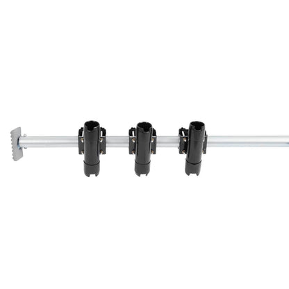 Solid Spare Truck Bed Rod Rack Fishing 4 Rod Holder Aluminum Adjustable Pickup Silvery Black