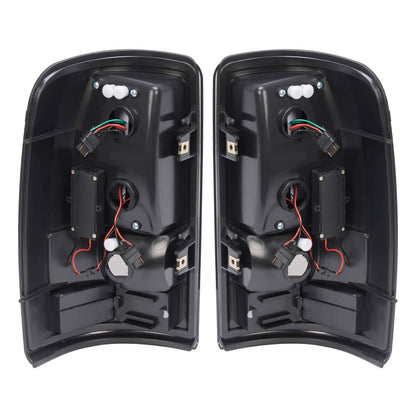 Solid Spare For 2000-2006 Chevy Suburban Tahoe GMC Yukon Black Smoke LED Tube Tail Lights