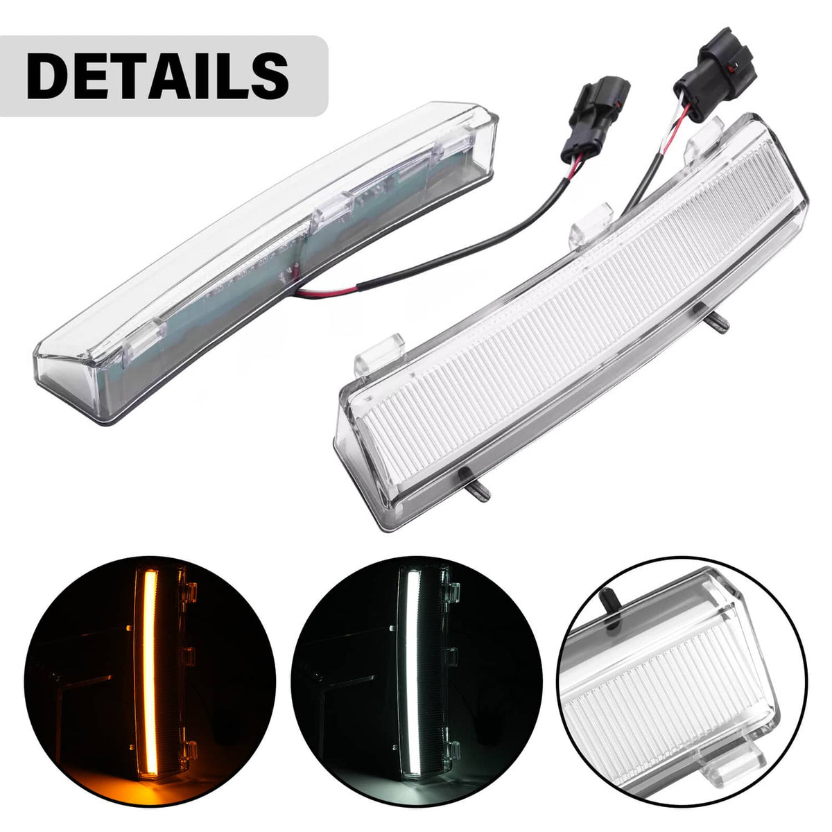 Solid Spare Switchback Clear Lens Turn Signal Lights Side Marker For Nissan 350Z LCI 06-09