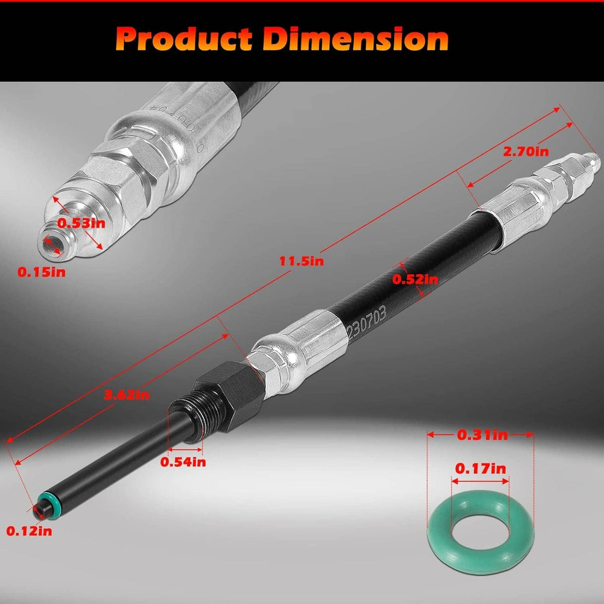 Solidspare 6660 Compression Tester Adapter Perfect for Ford Diesel Engines 6.0L 2003-2006
