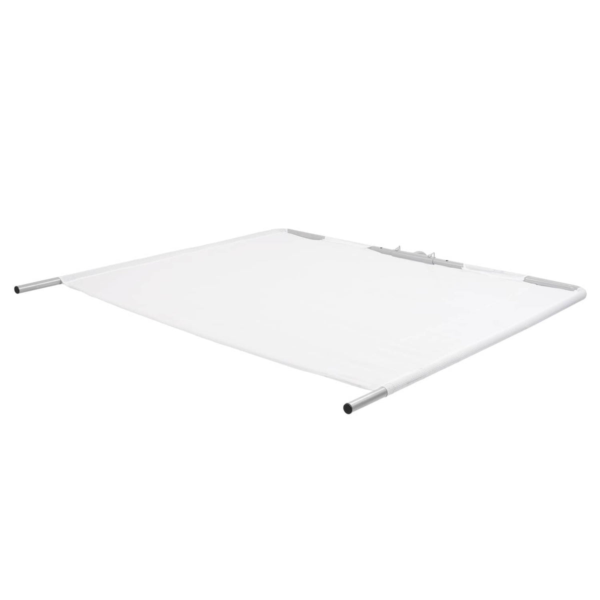 Solidspare Silvery+White Boat Sun Shade For Boats 25 Ft And Under Aluminium Powder Coated