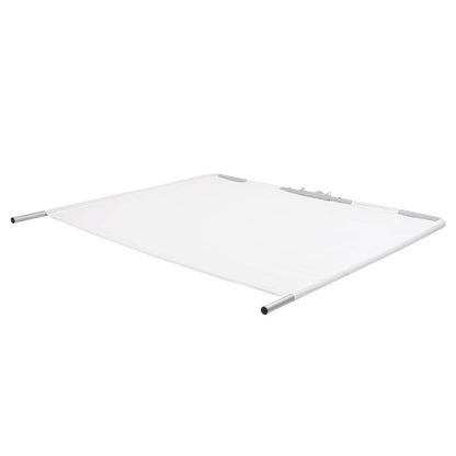 Solidspare Silvery+White Boat Sun Shade For Boats 25 Ft And Under Aluminium Powder Coated