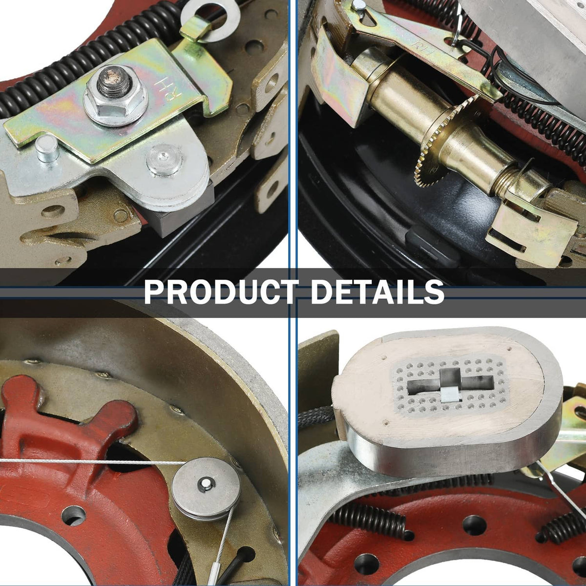 Solidspare NEW 4pcs 12-1/4x5" 12K 15K Electric Backing Plate Trailer Brake Fits Dexter 5"