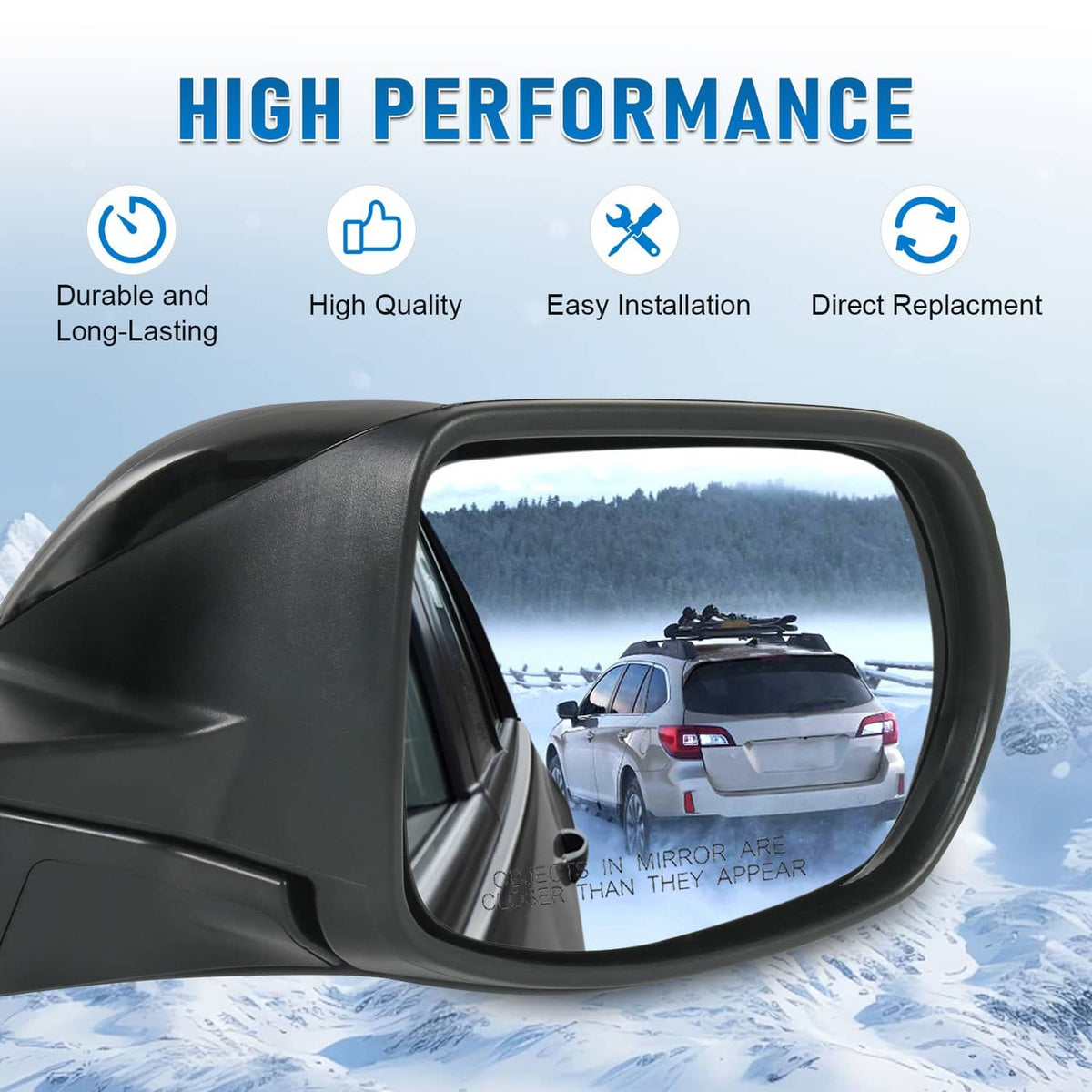 Solidspare Passenger Side Power Textured Mirror For Honda CR-V For Built Model 2017-2022