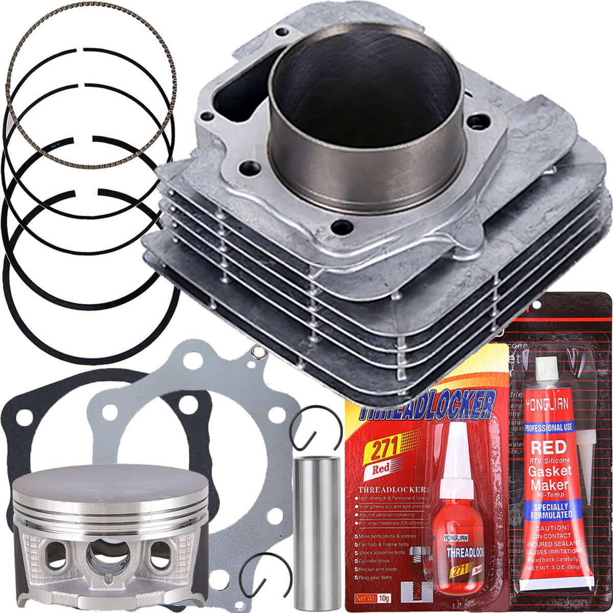 Solidspare Top End Rebuild Kit Cylinder Piston Gaskets Kit For 1998-2004 Honda Foreman 450