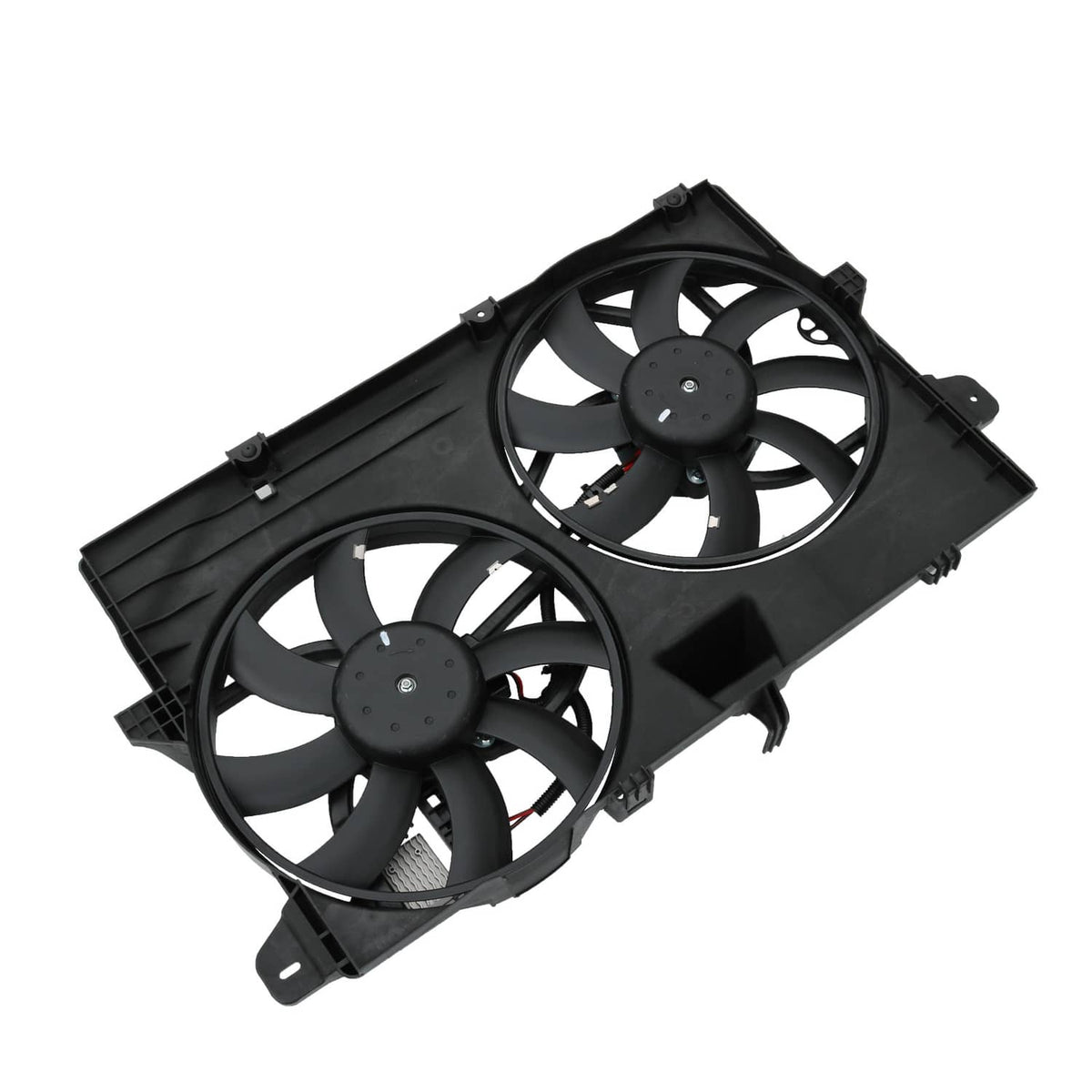 Solidspare FO3115177 Dual Radiator Condenser Cooling Fan Assembly For Ford Edge MKX Lincoln