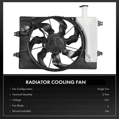 Solidspare Engine Radiator Cooling Fan for 2017-20 Hyundai Elantra 2019-22 Kia Forte 2.0L