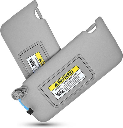 Solidspare 1 Pair Gray Sun Visor For Honda Accord 2008-17 83280-TA5-A51ZA w/ Light & Mirror