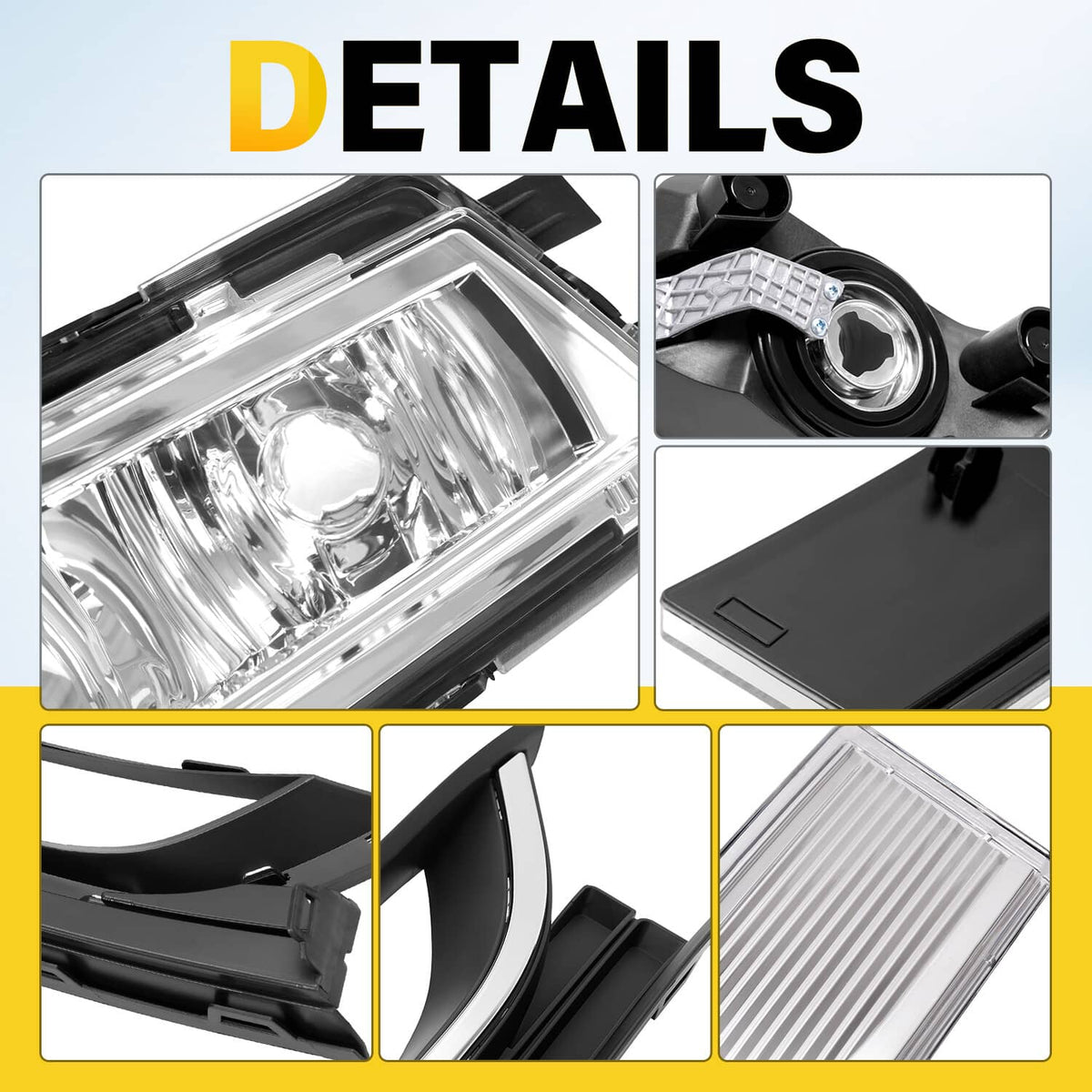 Solid Spare For VW Passat 2012-2015 Front Bumper Fog Lights Corner Lamp & Lower Grille 7PC