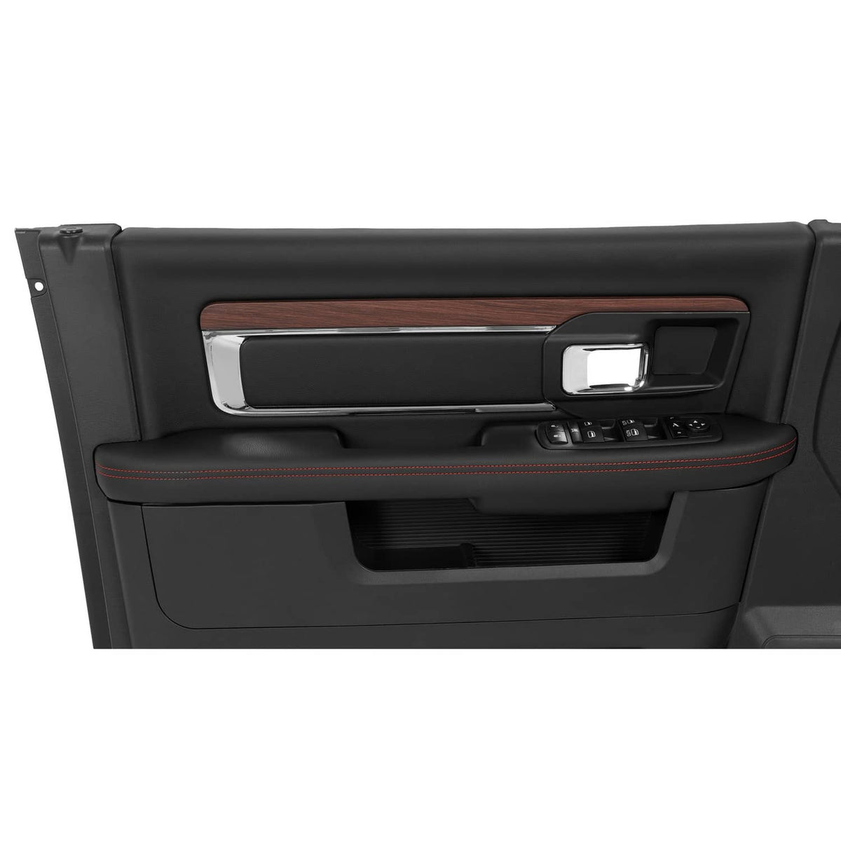Solid Spare For 2013-2018 Dodge Ram 1500 2500 3500 Inner Door Panel Driver Side Textured BLK