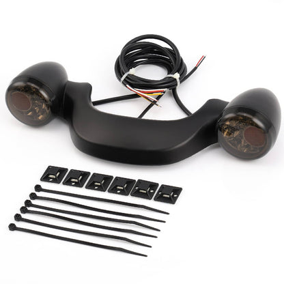 Solidspare Rear Bullet Brake LED Light Bar Turn Signals For Harley Road King Street Glide