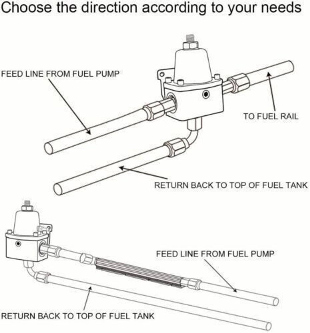 Solidspare K20 K24 Tucked Fuel Line System Kit for K-Series K-Swaps DC2 EG EK Civic Integra