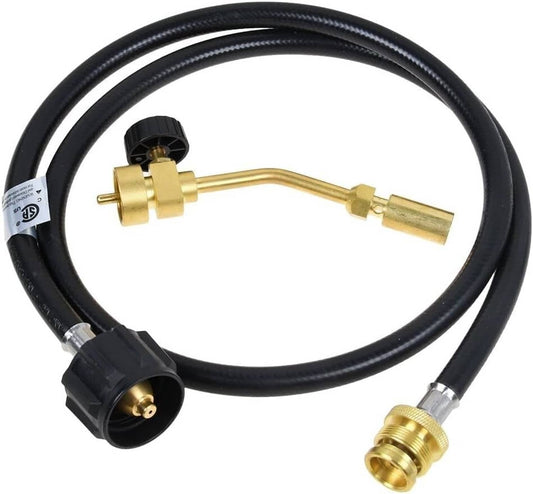 Solid Spare Mapp Propane Gas Tank Turbo Hose Adapter Torch Kit Brazing Soldering Welding