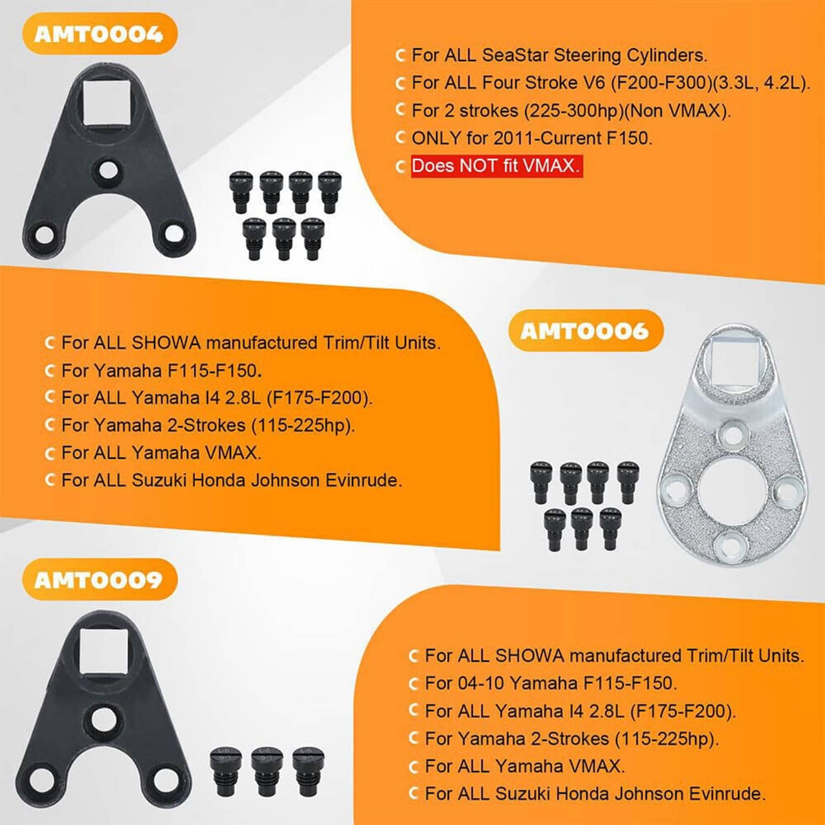 Solidspare New Outboard Trim Tilt Pin Wrench Tool Set for Yamaha Suzuki Johnson Evinrude