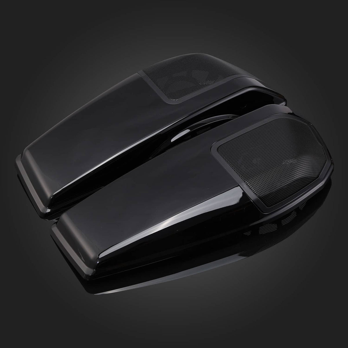 Solidspare Vivid Black Saddlebag Speaker Lids For Harley Touring Street Road Glide 2024-up