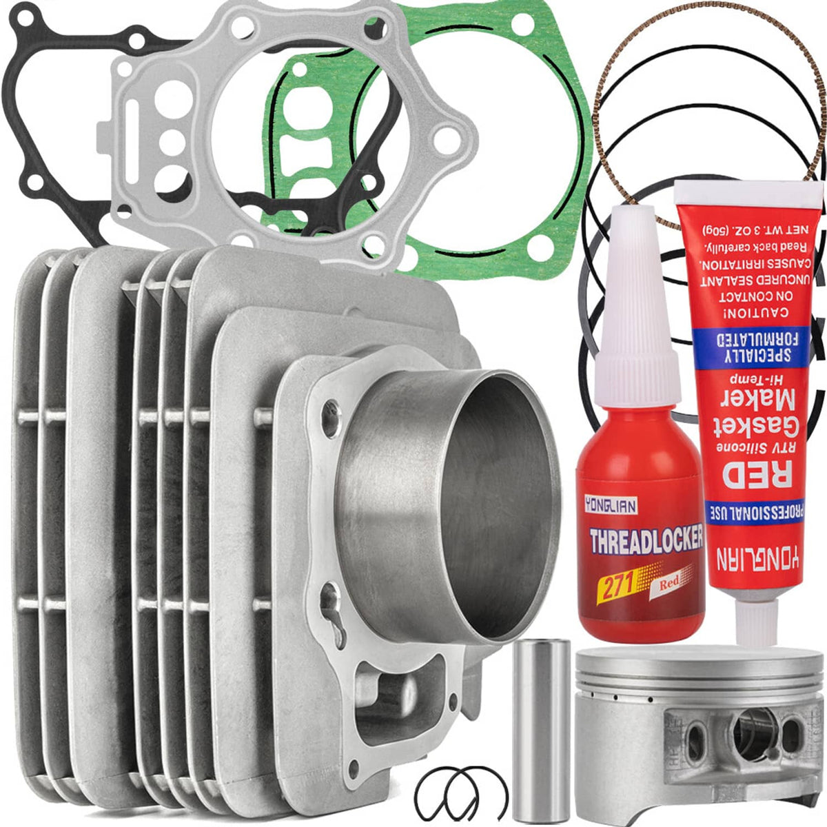 Solidspare Cylinder Piston Gasket Top End Kit For 05-11 Honda Foreman 500 TRX500 FE FM 4X4