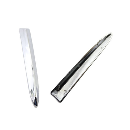 Solid Spare Pair Chrome Front Bumper Upper Grill Moulding Trim Fit for Fiat 500 2007-2015