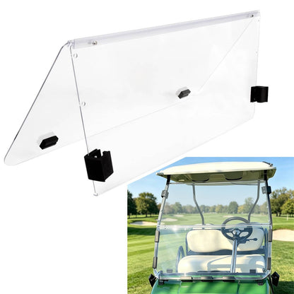 Solidspare For Club Car DS 2000.5-UP Golf Cart Folding Style Polycarbonate Clear Windshield