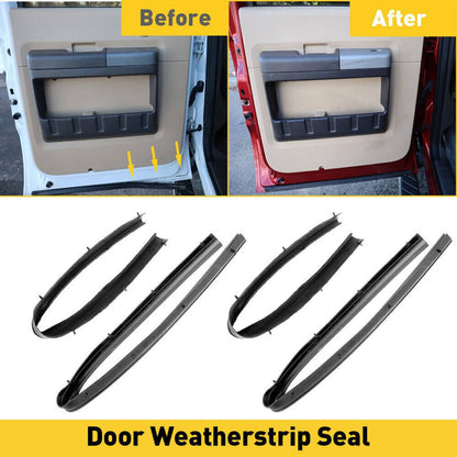 Solidspare Front & Rear Lower Door Weather Strip Seal For 99-16 Ford F250 F350 Crew Cab
