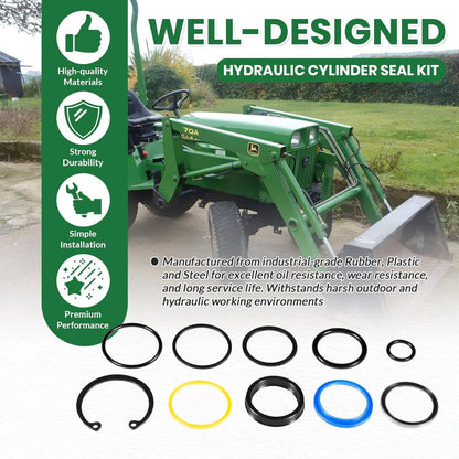 Solidspare AM118391 Cylinder Seal Kit fit for John Deere 40 44 60 70 70A Loader 1-1/2” Bore