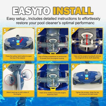 Solidspare R0524900 Engine Assembly Parts Rebuild Kit for Zodiac MX8 Pool Suction Cleaner