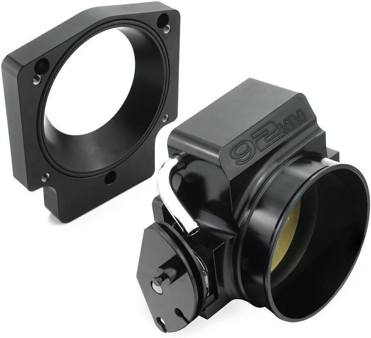 Solidspare 92MM Throttle body+TPS IAC+Adapter Plate For Chevy GM Gen III LSX LS LS1 LS2 LS7