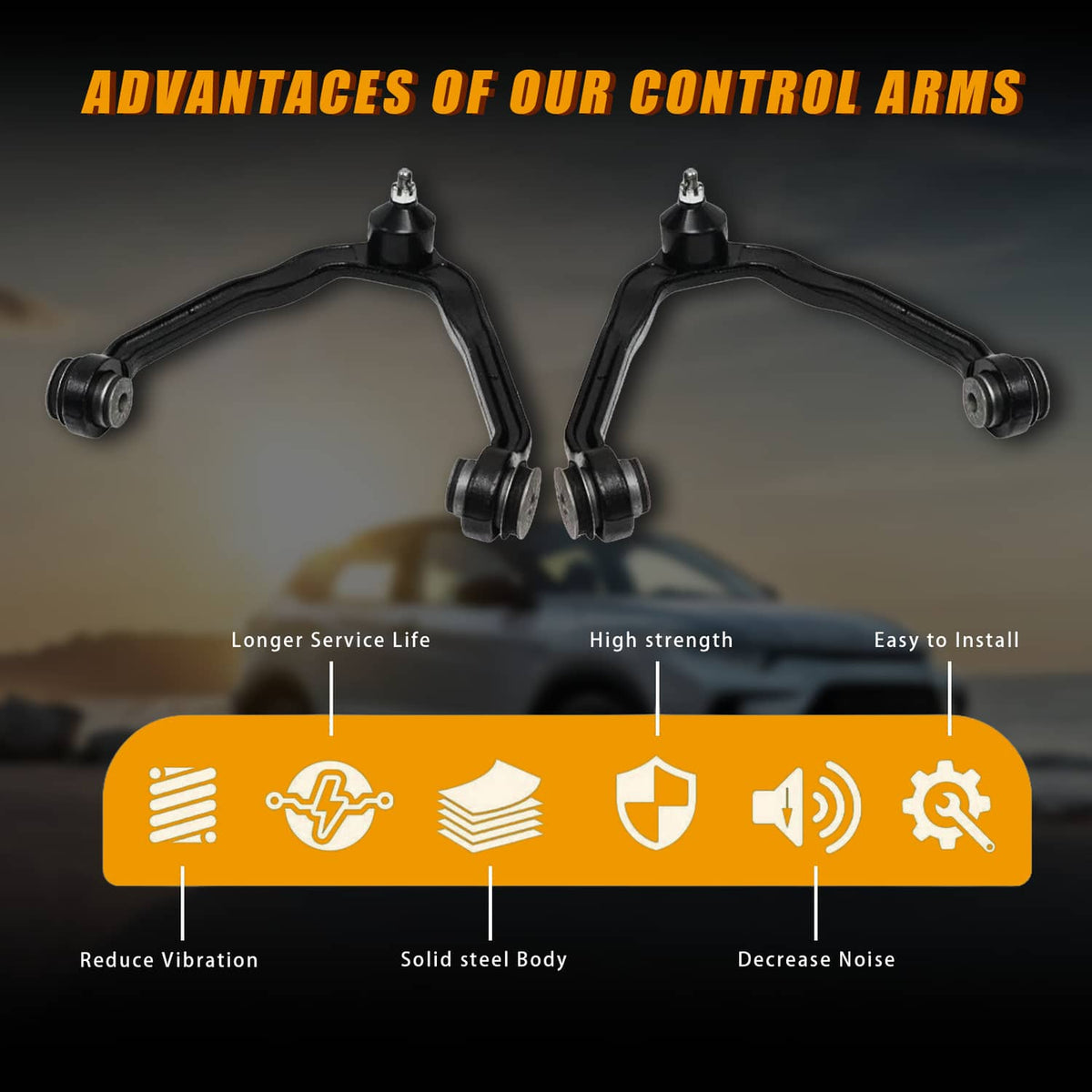 Solidspare 13PCS Front Upper Lower Control Arm Kit For 1999-2006 Chevy Silverado 1500 4WD