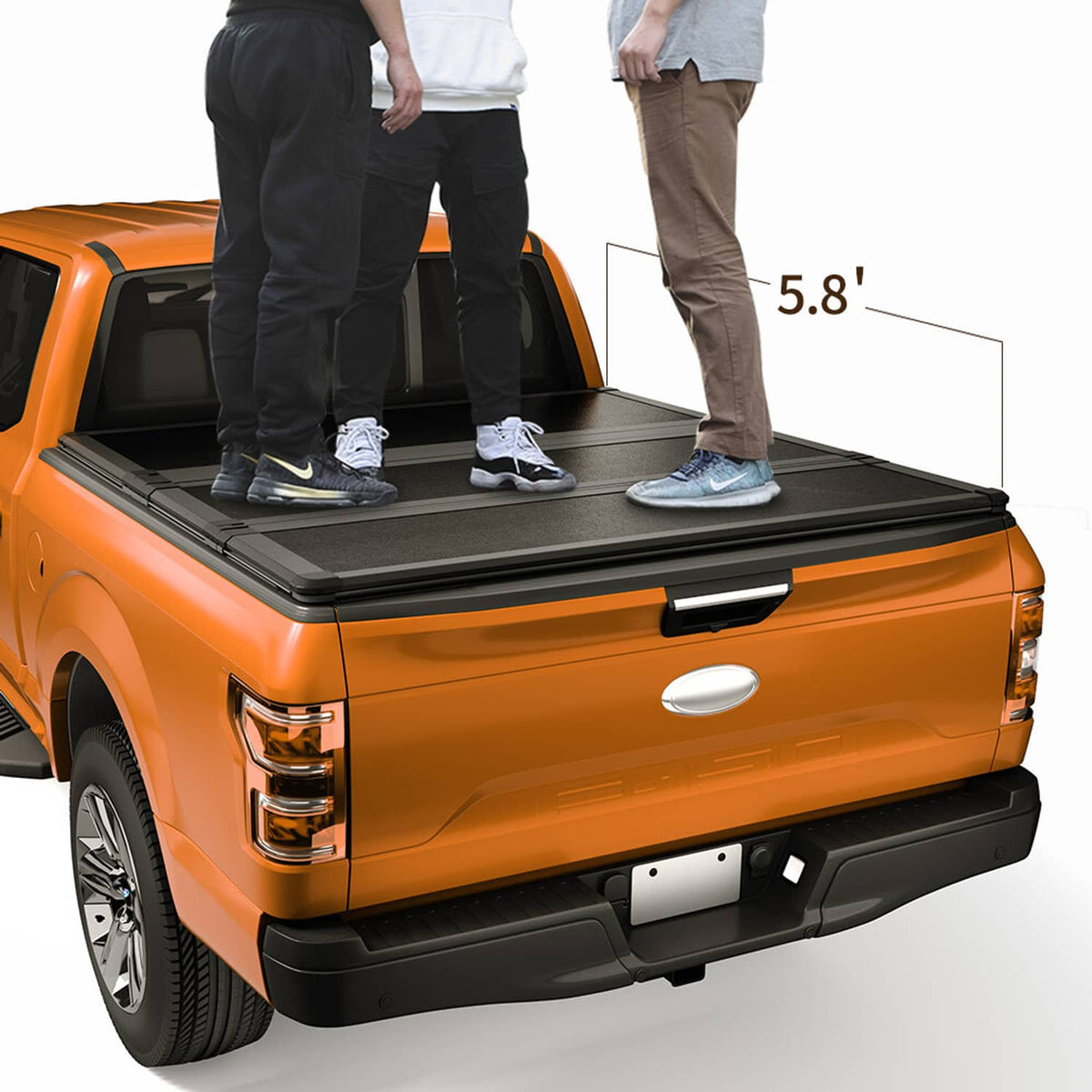 Solidspare Hard 3-Fold Tonneau Cover for 07-22 Chevy Silverado GMC Sierra 5.8 FT Truck Bed