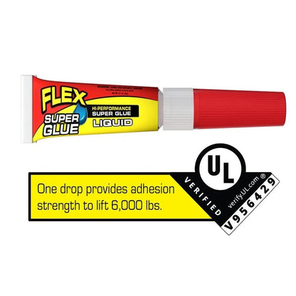 5 Twin Packs Flex Seal Super Glue High Strength Clear Super Glue LIQUID 3g Tubes