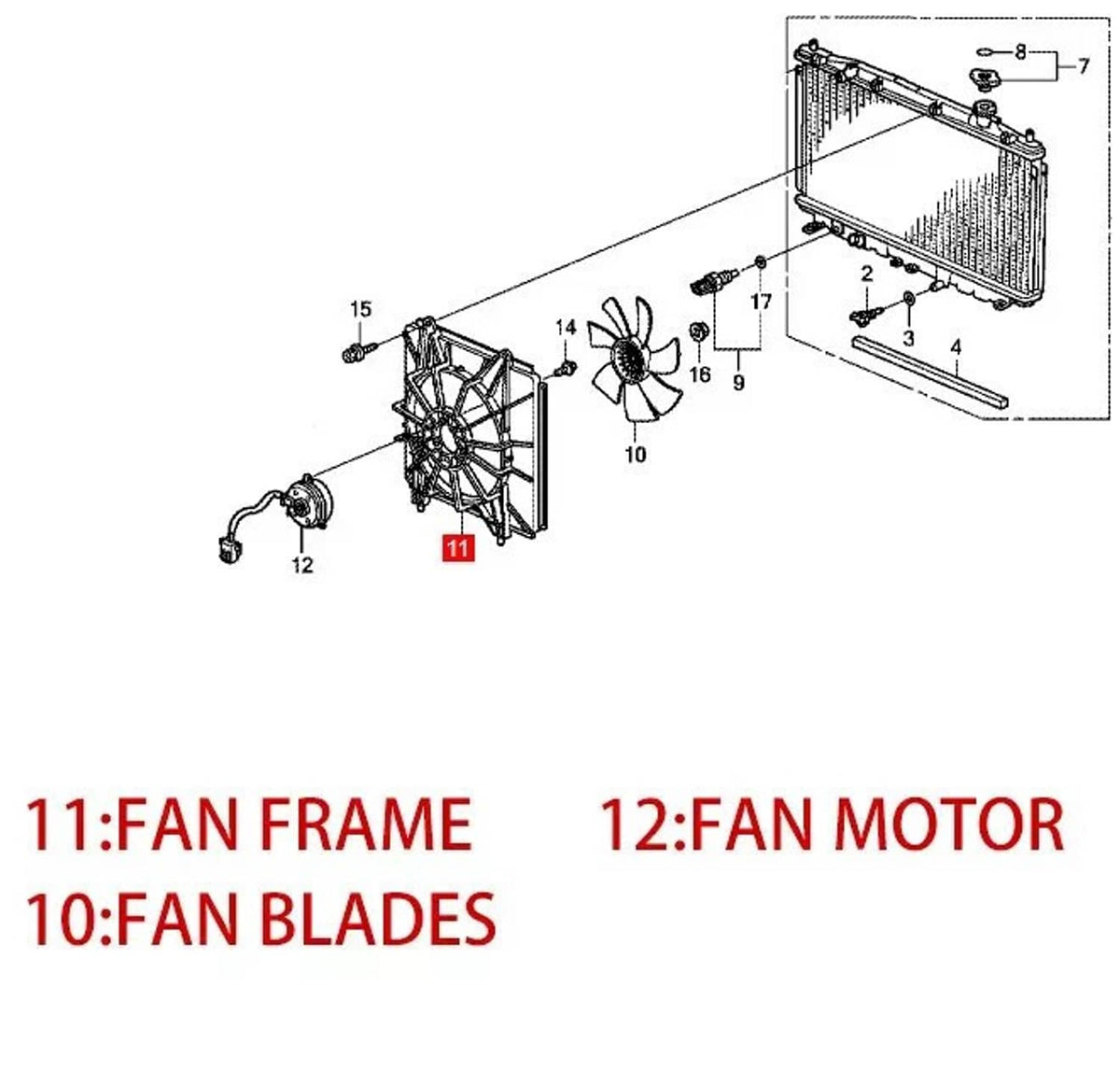Solidspare New Radiator Cooling Fans & AC Condenser Fan LH & RH For 12-16 Honda CR-V 2.4L