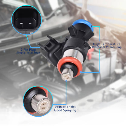 Solidspare New 6x Fuel Injectors for 2011-2019 Chrysler Dodge Ram Jeep 3.6L V6 0280158233